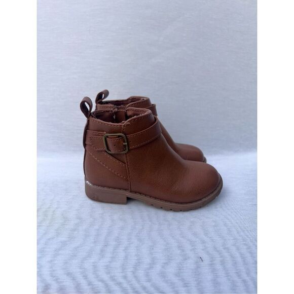 Old Navy Faux-Leather Buckled Boots for Toddler Girls size 6 - Picture 1 of 7